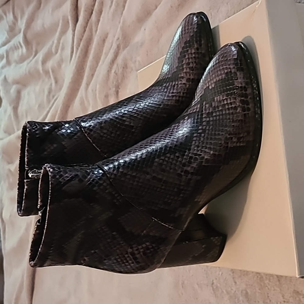 Marc Fisher faux snakeskin boots